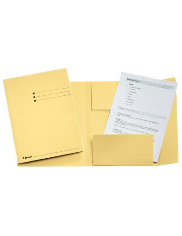 Esselte farde à 3 rabats manille 275gr A4 jaune (50)