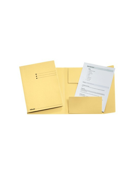 Esselte farde à 3 rabats manille 275gr A4 jaune (50)