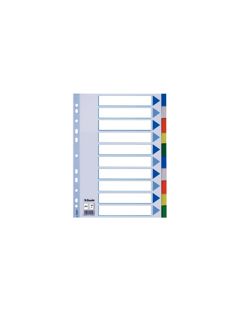 Esselte Standard intercalaire PP A4 10onglets multicolore