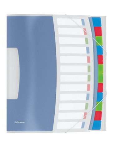 Esselte Vivida farde à projets PP pour A4 12 compartiments transparent