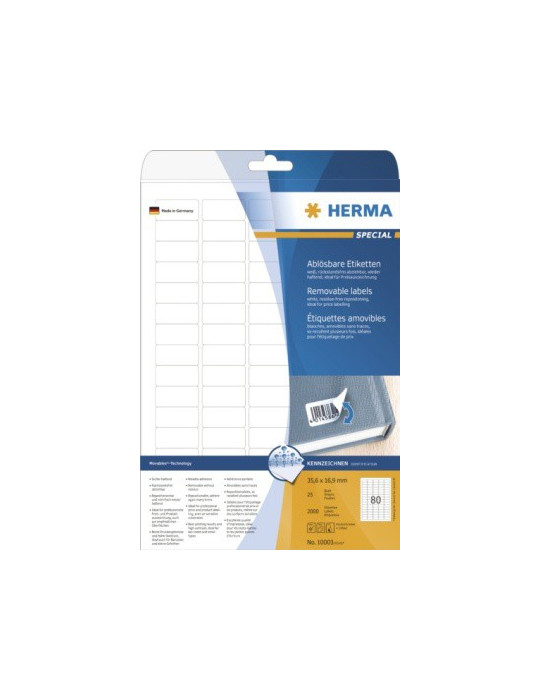 ÉTIQU. AMOVIBLES A4 25 35,6x16,9