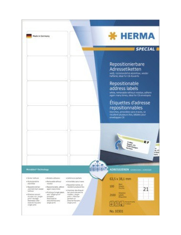 ÉTIQU. ADRESSE AMOVIB. A4 100 63,5x38,1