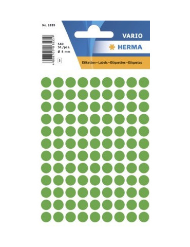 VARIO ÉTIQUETTES VERTES Ø8