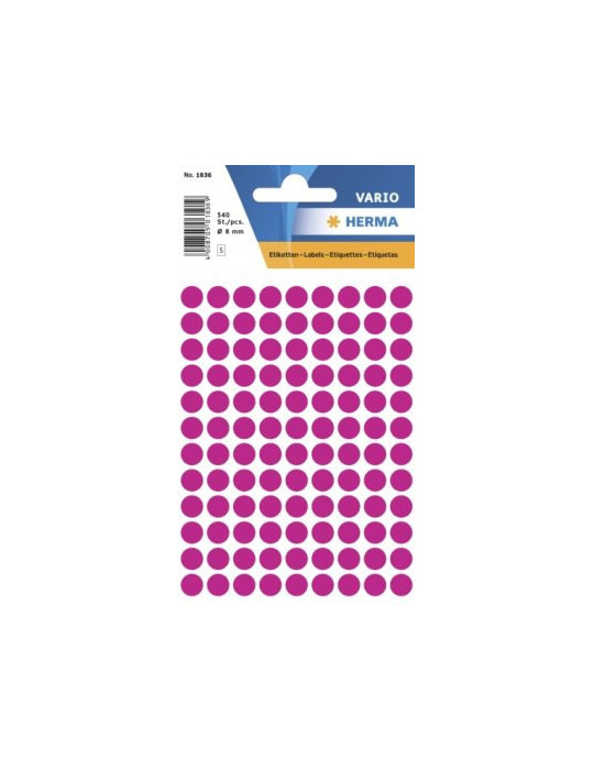 VARIO ÉTIQUETTES ROSES Ø8