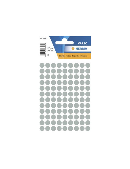 VARIO ÉTIQUETTES GRISES Ø8