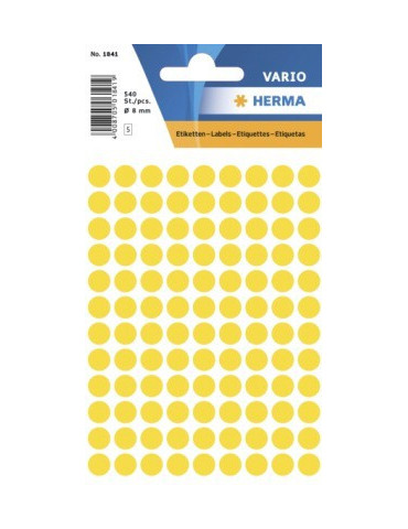 VARIO ÉTIQUETTES JAUNES Ø8