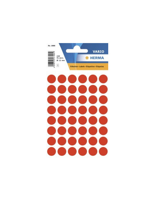 VARIO ÉTIQUETTES ROUGES FLUO Ø 13