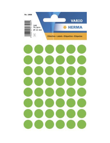 VARIO ÉTIQUETTES VERTES FLUO Ø 13