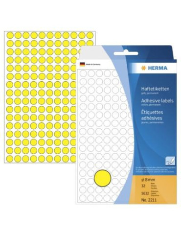 ÉTUI BUREAU ÉTIQUETTES Ø8 JAUNES