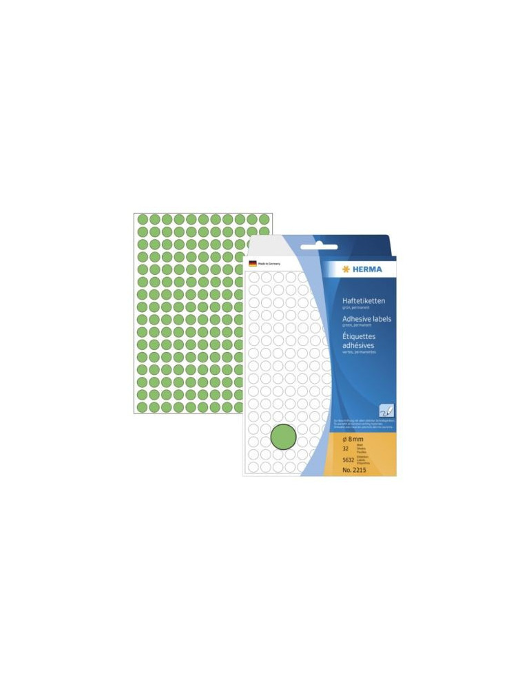 ÉTUI BUREAU ÉTIQUETTES Ø8 VERTES