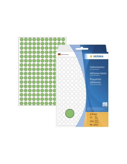 ÉTUI BUREAU ÉTIQUETTES Ø8 VERTES