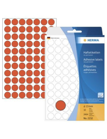 ÉTUI BUREAU ÉTIQUETTES Ø13 ROUGES