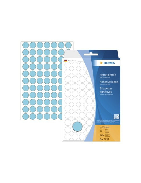 ÉTUI BUREAU ÉTIQUETTES Ø13 BLEUES