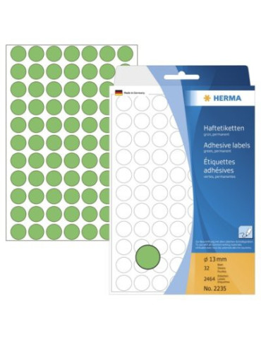 ÉTUI BUREAU ÉTIQUETTES Ø13 VERTES