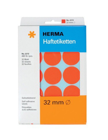 ÉTUI BUREAU ÉTIQUETTES Ø32 ROUGES