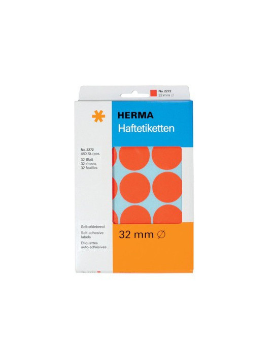 ÉTUI BUREAU ÉTIQUETTES Ø32 ROUGES