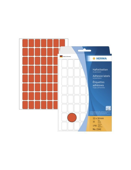 ÉTUI BUREAU ÉTIQUETTES 12x18 ROUGES