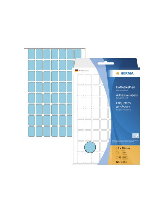 ÉTUI BUREAU ÉTIQUETTES 12x18 BLEUES