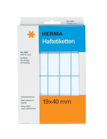 ÉTUI BUREAU ÉTIQUETTES 19x40 BLANCHES