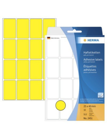 ÉTUI BUREAU ÉTIQUETTES 25x40 JAUNES