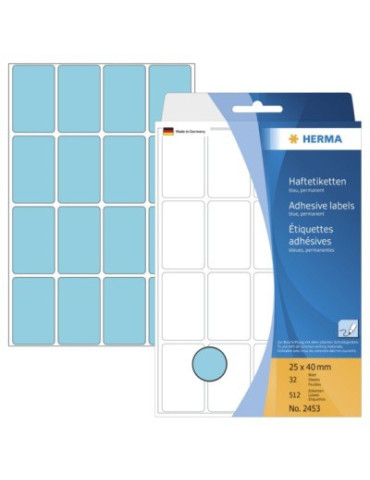 ÉTUI BUREAU ÉTIQUETTES 25x40 BLEUES