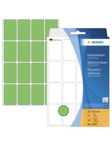 ÉTUI BUREAU ÉTIQUETTES 25x40 VERTES