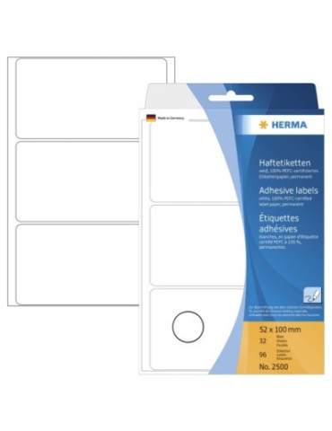 ÉTUI BUREAU ÉTIQUETTES 52x100 BLANCHES