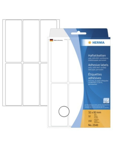 ÉTUI BUREAU ÉTIQUETTES 32x82 BLANCHES