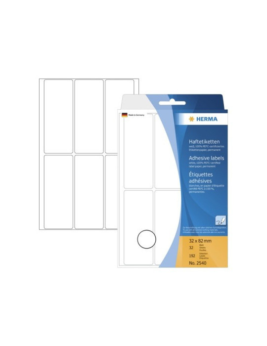 ÉTUI BUREAU ÉTIQUETTES 32x82 BLANCHES