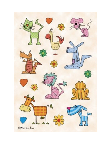 DECOR STICKER DIEREN, GLITTER