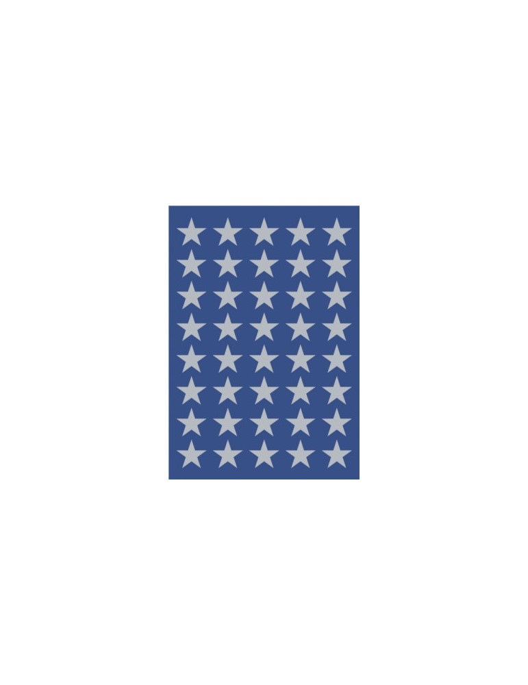 DECOR ÉTOILES 5 BRANCHES ARGENT Ø13 mm