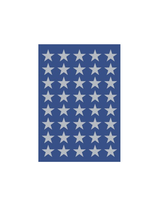 DECOR ÉTOILES 5 BRANCHES ARGENT Ø13 mm