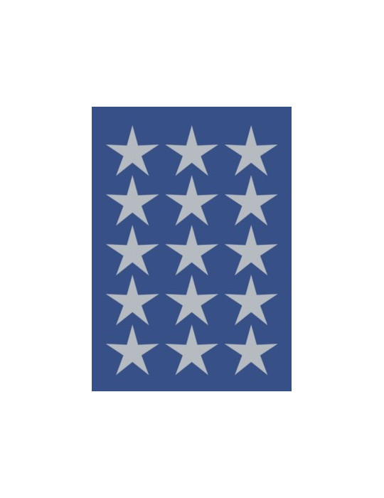 DECOR ÉTOILES 5 BRANCHES ARGENT Ø22 mm