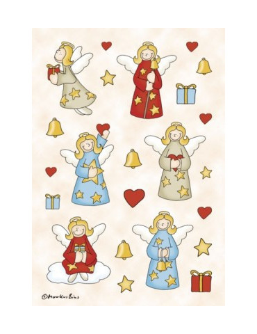 DECOR STICKER ENGEL, GLITTER