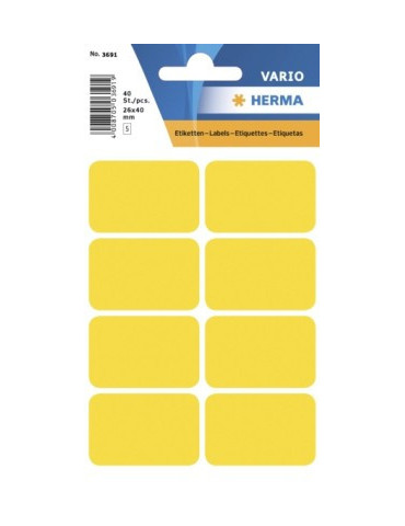 VARIO ÉTIQUETTES JAUNES 25x40