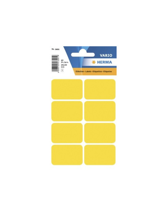 VARIO ÉTIQUETTES JAUNES 25x40