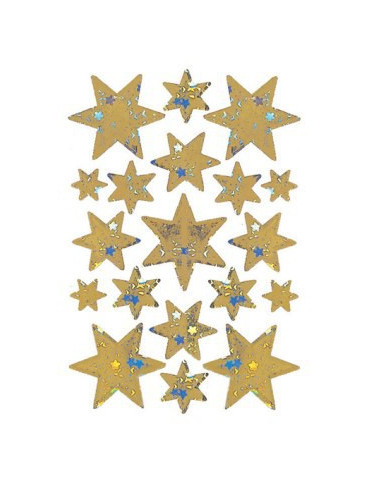 DECOR ÉTOILES, DORÉES, HOLO