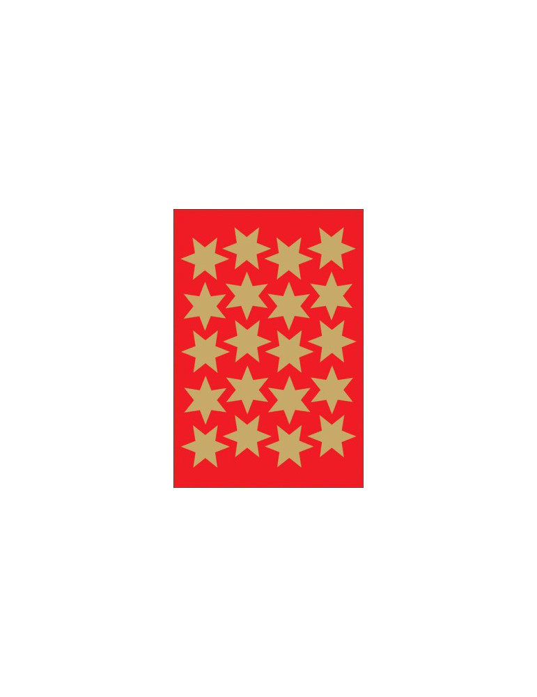 DECOR ÉTOILES, 6 BRANCHES OR Ø21 mm