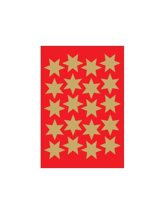 DECOR ÉTOILES, 6 BRANCHES OR Ø21 mm