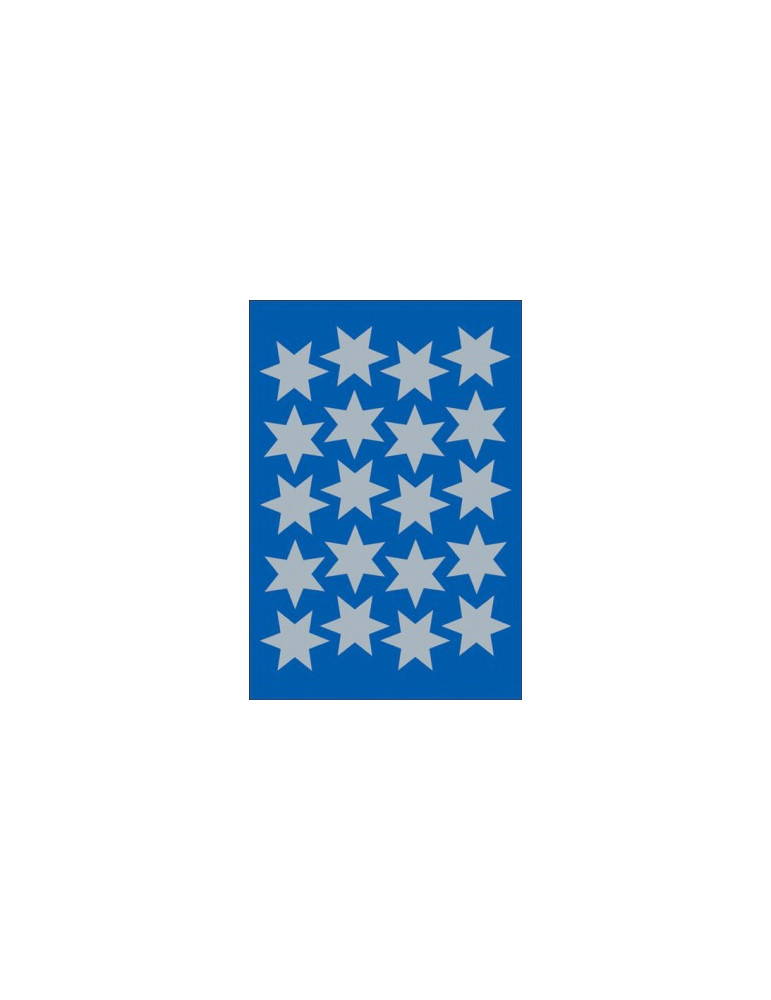 DECOR ÉTOILES, 6 BRANCHES ARGENTÉES Ø21