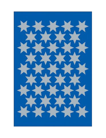 DECOR ÉTOILES, 6 BRANCHES ARGENTÉES Ø14