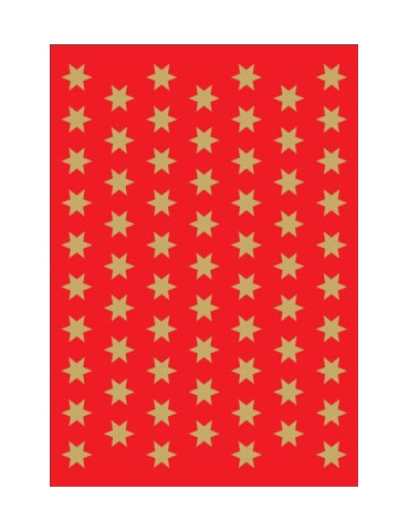 DECOR ÉTOILES 6 BRANCHES OR. Ø8