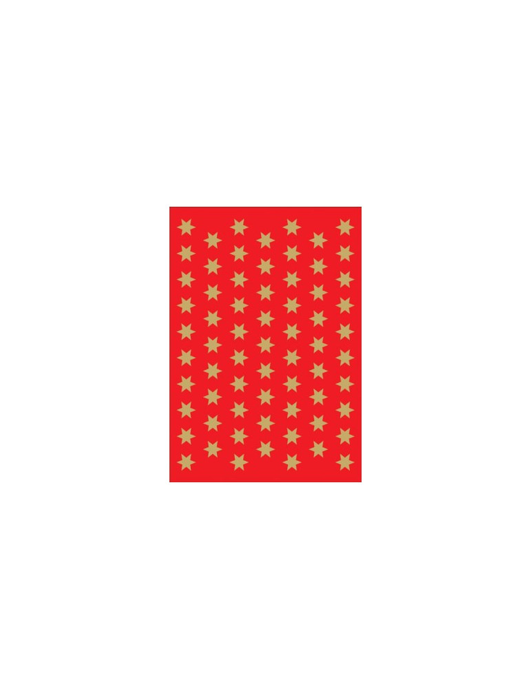 DECOR ÉTOILES 6 BRANCHES OR. Ø8