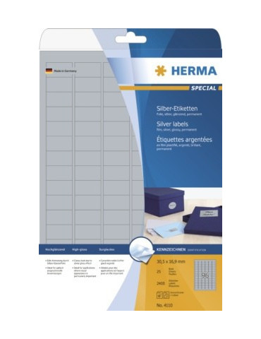 ÉTIQU. ARGENTÉES A4 25 30,5x16,9