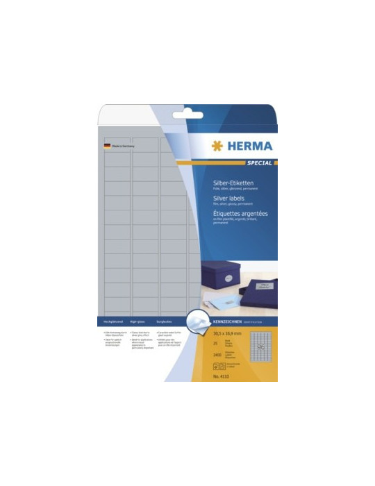 ÉTIQU. ARGENTÉES A4 25 30,5x16,9