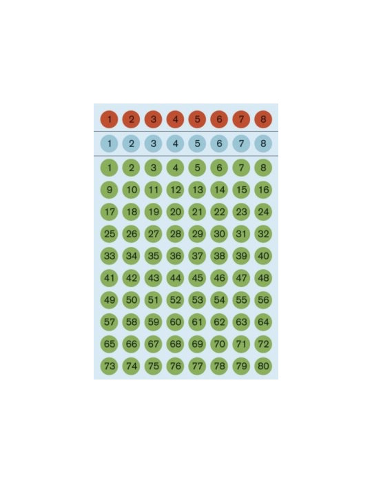 VARIO NOMBRES POINTS COLORÉS 1-160