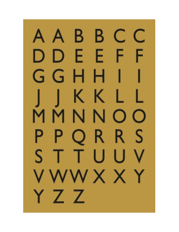 VARIO LETTRES A-Z, NOIR/OR