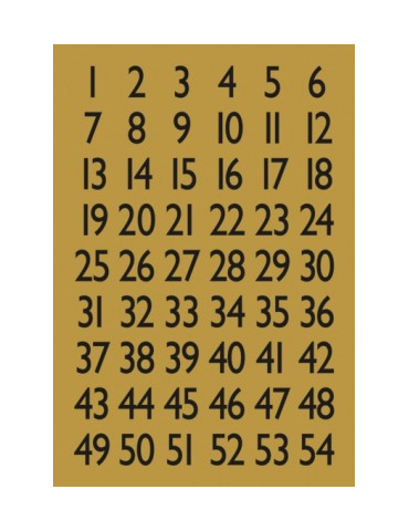 VARIO NOMBRES 1-100, NOIR/OR