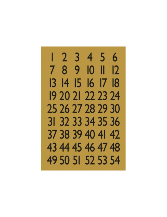 VARIO NOMBRES 1-100, NOIR/OR