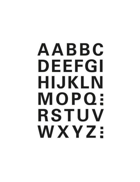 VARIO LETTRES A-Z, NOIR 15 mm